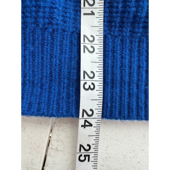 Everlane Women Half Zip Wool Sweater Size XL Blue High Neck Preppy Outdoors Fall - Picture 11 of 13